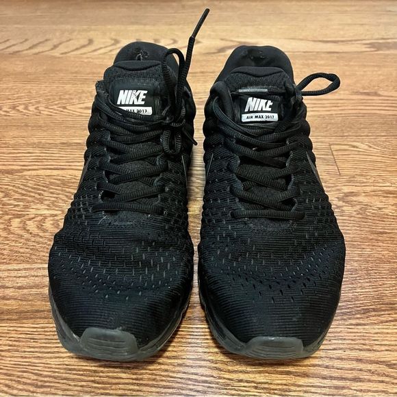 Nike Air Max 2017 Triple Black Running Shoes - Size 11 - Picture 3 of 14